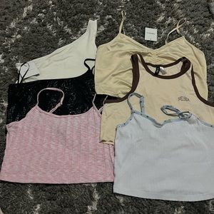 Cute summer crop tops all Medium